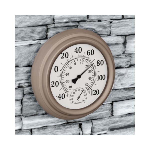 Nature Spring Nature Spring Silver Clock Thermometer Hygrometer 576142HXW - main